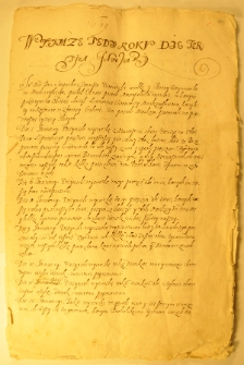 Fragment diariusza obejmujący zapiski od 3 I do 14 IV 1609 r.