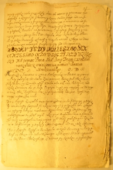 Fragment diariusza obejmujący zapiski od 21 VII do 1608 r.