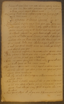 De refectione et Jeiunis Conversor, fragnent pisma dotyczącego braci konwersów, bd. [XVII w.]