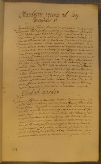 ALIUD AD EOSDEM, fragment kodeksu zawierającego łacińskie i polskie formularze pism urzędowych z l. 30. XVII w.