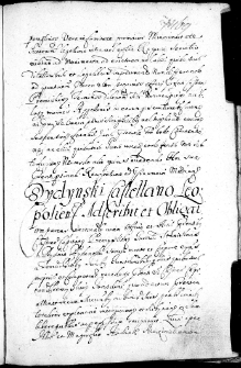 Dydynski castellano Leopolien adscribit et obligat