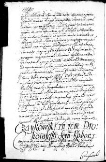 Czaykowski in rem Drohoiowski scriptum roborat