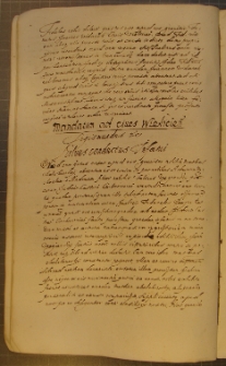 MANDATUM AD CIVES WIELICIEN', fragment kodeksu zawierającego łacińskie i polskie formularze pism urzędowych z l. 30. XVII w.