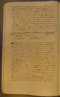 DONATIO CERTORUM FUNDORUM COLLEGIO SOCIETATIS IESU, fragment kodeksu zawierającego łacińskie i polskie formularze pism urzędowych z l. 30. XVII w.