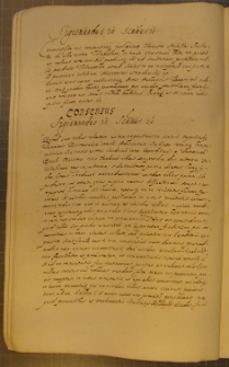 CONSENSUS [nr 2], fragment kodeksu zawierającego łacińskie i polskie formularze pism urzędowych z l. 30. XVII w.