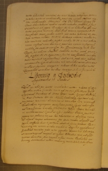LIBERTATIO A PODWODIS, fragment kodeksu zawierającego łacińskie i polskie formularze pism urzędowych z l. 30. XVII w.