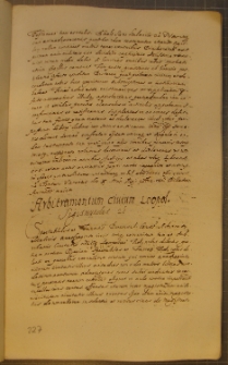 ARBITRAMENTUM CIVIUM LEOPOL., fragment kodeksu zawierającego łacińskie i polskie formularze pism urzędowych z l. 30. XVII w.