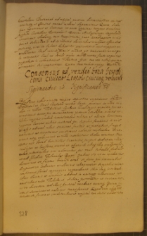 CONSENSUS AD RENDEN' BONA SEREDITARIA CIUITAR LEOPOL. CUICUNG VOLUMENI, fragment kodeksu zawierającego łacińskie i polskie formularze pism urzędowych z l. 30. XVII w.