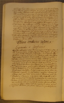SOLUUS CONDUCTUS INFAMI, fragment kodeksu zawierającego łacińskie i polskie formularze pism urzędowych z l. 30. XVII w.