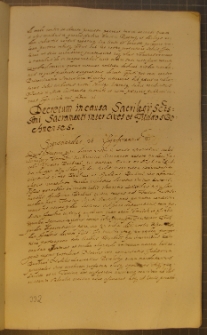 DECRETUM IN CAUSA SACRI LEGII SCTSSIMI SACRAMENTI INTER CIVES ET JUDAS BOCHNENES, fragment kodeksu zawierającego łacińskie i polskie formularze pism urzędowych z l. 30. XVII w.