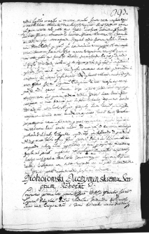 Drohoiowski Duczyminskiemu scriptum roborat