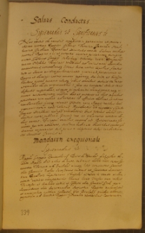 SALUS CONDUCTUS, fragment kodeksu zawierającego łacińskie i polskie formularze pism urzędowych z l. 30. XVII w.