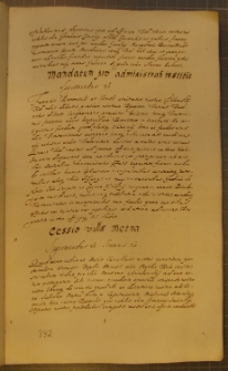MANDATUM PRO ADMINISTRAN' INSTITIA, fragment kodeksu zawierającego łacińskie i polskie formularze pism urzędowych z l. 30. XVII w.
