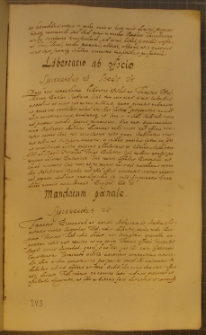 LIBERTATIO AB OFFICIO, fragment kodeksu zawierającego łacińskie i polskie formularze pism urzędowych z l. 30. XVII w.