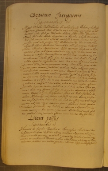 DEPUTATIO INSTIGATIORIS, fragment kodeksu zawierającego łacińskie i polskie formularze pism urzędowych z l. 30. XVII w.