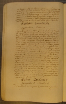 SUBLATIO BANNITIONIS [ nr 2 ], fragment kodeksu zawierającego łacińskie i polskie formularze pism urzędowych z l. 30. XVII w.