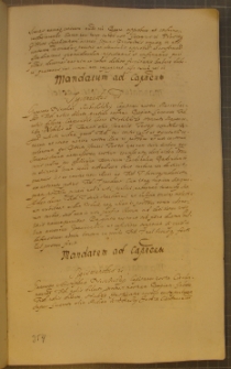 MANDATUM AD CAPN'EUM, fragment kodeksu zawierającego łacińskie i polskie formularze pism urzędowych z l. 30. XVII w.