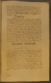 VADIUM [ nr 3 ], fragment kodeksu zawierającego łacińskie i polskie formularze pism urzędowych z l. 30. XVII w.