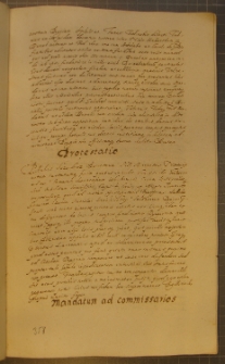 PROTESTATIO[ nr 2 ], fragment kodeksu zawierającego łacińskie i polskie formularze pism urzędowych z l. 30. XVII w.