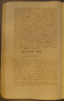 ALIUD AD IDEM, fragment kodeksu zawierającego łacińskie i polskie formularze pism urzędowych z l. 30. XVII w.