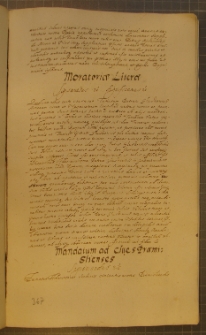 MORATORIA LITERA, fragment kodeksu zawierającego łacińskie i polskie formularze pism urzędowych z l. 30. XVII w.