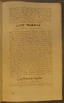 LITERA MORATORIA [ nr 2 ], fragment kodeksu zawierającego łacińskie i polskie formularze pism urzędowych z l. 30. XVII w.