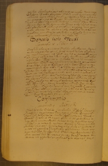 DONATIO IURIS FEUDI, fragment kodeksu zawierającego łacińskie i polskie formularze pism urzędowych z l. 30. XVII w.