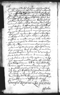 Generosus notarius loci prasentis Ossolińskiemu scriptum roborat