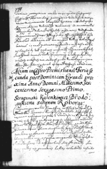 Strupinski Kalenkowicz Brodowskiemu scriptum roborat