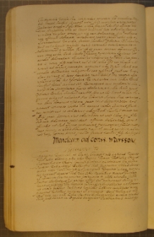 MANDATUM AD CONSS. WARSSOV., fragment kodeksu zawierającego łacińskie i polskie formularze pism urzędowych z l. 30. XVII w.