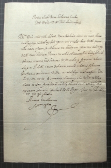 List Anny Wazy do Wawrzyńca Gembickiego z 21 VII 1605 r.