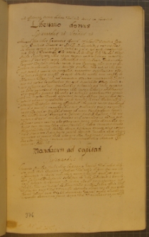MANDATUM AD CAPITAN, fragment kodeksu zawierającego łacińskie i polskie formularze pism urzędowych z l. 30. XVII w.