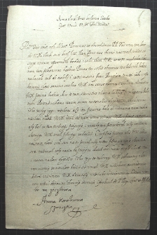 List Anny Wazy do Wawrzyńca Gembickiego z 15 IV 1609 r.