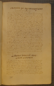 DONATIO QUI SE IPSOS INTER FICIUNT, fragment kodeksu zawierającego łacińskie i polskie formularze pism urzędowych z l. 30. XVII w.