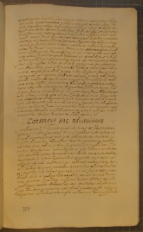 CONSENSUS SINE ADVITALITATE, fragment kodeksu zawierającego łacińskie i polskie formularze pism urzędowych z l. 30. XVII w.