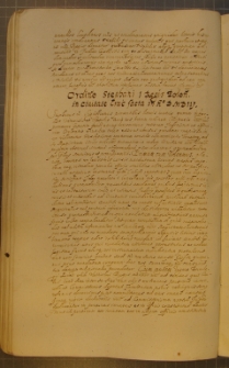 ORDINO STEPHANI I REGIS POLON' IN CIVITATE CRAC, FACTA [...], fragment kodeksu zawierającego łacińskie i polskie formularze pism urzędowych z l. 30. XVII w.