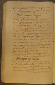 CONFIRMATIONIS ARENGA, fragment kodeksu zawierającego łacińskie i polskie formularze pism urzędowych z l. 30. XVII w.