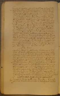 COMMISSIO SUPER INIURIS COGNOSCEN, fragment kodeksu zawierającego łacińskie i polskie formularze pism urzędowych z l. 30. XVII w.