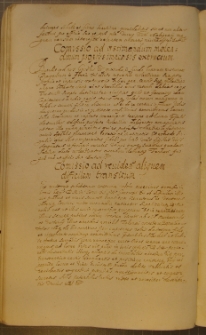 COMISSIO AD AESTIMANDUM MOLENDINUM PROPRIIS IMPENSIS EXTRUCTUM, fragment kodeksu zawierającego łacińskie i polskie formularze pism urzędowych z l. 30. XVII w.