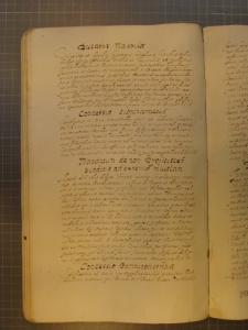 CONCESSIO PANNITONSTRINA, fragment kodeksu zawierającego łacińskie i polskie formularze pism urzędowych z l. 30. XVII w.