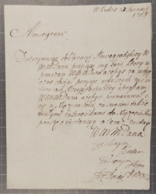 [List Ludwika Pocieja do p. Sommera sekretarza p. Mrdokeyferling (?), posła króla pruskiego]