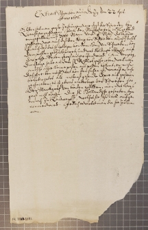 „Extract Schreiben aus Danzig vom 22 April anno 1656”