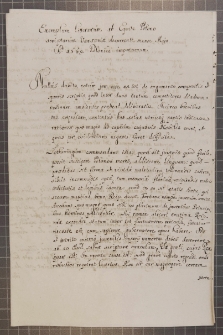 „Exemplum litterarum ab equite Polono scriptarum Varsaviae de currente mense Maio anno 1669 Polonice impressarum”