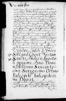 Kulczycki Kulczyckiemu donat, 3 XII 1668 r.