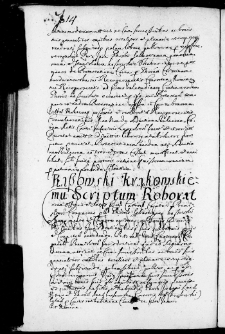 Kraszowski Krąkowskiemu scriptum roborat