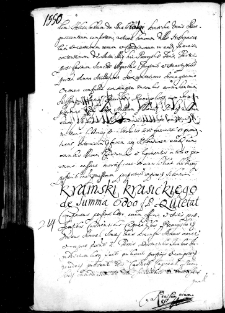 Krainski Krasieckiego de summa 6000 F.P. quietat