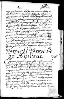 Ustrzycki Ustrzyckiego quietat, 12 V 1670 r.