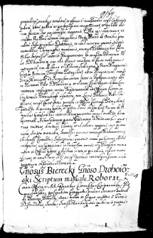 Generosus Bierecki generoso Drohoiowski scriptum manuale roborat