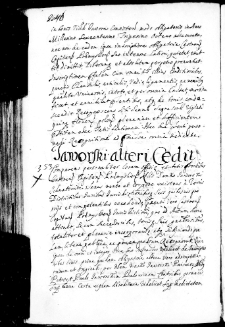 Jaworski alteri cedit, 10 VII 1670 r.