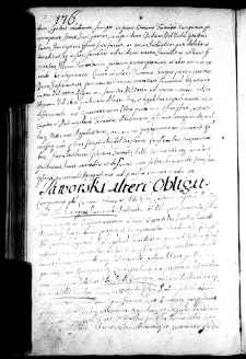 Jaworski alteri obligat, 11 IV 1669 r.